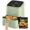 2 Quart Small Air Fryer, 1200W Touchscreen Compact Air Fryer Oven with 8 Preset Modes & 100 Recipes