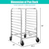 Desserts Make Cake Pans 10 Sheet Aluminum Rolling Bakery Pan Rack