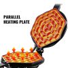 VEVOR Commercial Bubble Waffle Maker; 1400W Egg Bubble Puff Iron w/ 180Â° Rotatable 2 Pans & Wooden Handles