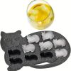 1pc Cat Shaped Silicone Ice Cube Tray And Mold- 9 Cavities - Fun & Cute Animal Replica Mold