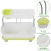 2-Tier Dish Drying Rack Cutlery Drainer Holder Kitchen Organizer Storage Shelf