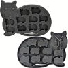 1pc Cat Shaped Silicone Ice Cube Tray And Mold- 9 Cavities - Fun & Cute Animal Replica Mold