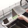 1pc Telescopic Sink Rack Over Sink Holder Organizer Rack Sponge Storage Drain Basket Dish Cloth Hanger For Home Kitchen