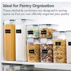 Kitchen Food Storage Containers Set, Kitchen Pantry Organization and Storage with Easy Lock Lids, 8 Pieces