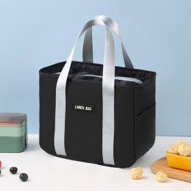 Thickened Bento Bag With Rice Bag In Large Size (Color: Black)