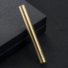 Pure Copper Nunchaku Kerosene Lighter Portable Grinding Wheel Mini (Option: Brass-Gift Box Packaging)