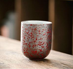 Fashion Simple Retro Domestic Pottery Cup (Option: Kiln Baked Red)