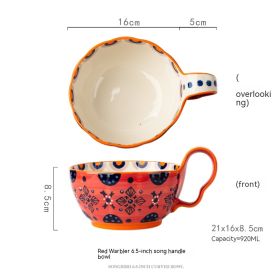 Handmade Large Capacity Painted Irregular Breakfast Cups For Household Use (Option: 8 Style)