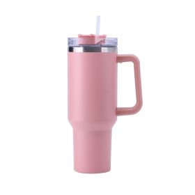 30OZ Straw Coffee Insulation Cup With Handle Portable Car Stainless Steel Water Bottle LargeCapacity Travel BPA Free Thermal Mug (capacity: 1PC, Color: )