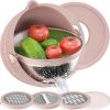 4 in 1 Colander with Mixing Bowl Set Food Strainers and Colanders Set for Kitchen