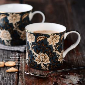 Blue And White Mug Retro Tea Cup Exquisite Bone China Gift Cup (Option: Wandle300ML-300ml)