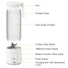 15.2OZ Portable Fruit Blender with 6 Blades Rechargeable Juice Cup for Shakes Smoothies Juice Personal Mini Fruit Mixer for Outdoor Gym Office