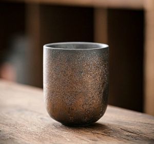 Fashion Simple Retro Domestic Pottery Cup (Option: Kiln Baked Rust)