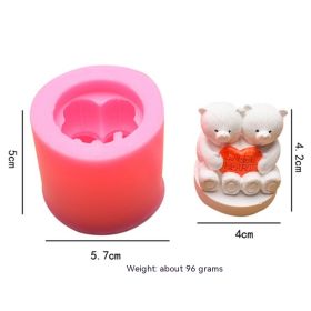 Bear Aromatherapy Candle DIY Handmade Ornaments Silicone Mold (Option: Tc2023535)