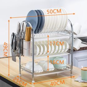 Multi-layer Floor Draining Bowl Rack Kitchen Shelf Countertop Dish Storage Knife And Fork Cabinet Dish Rack Storage Product (Option: 8 Style)