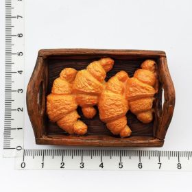 Food Tourism Commemorative Decorative Crafts Painted Magnetic Refridgerator Magnets (Option: Croissant)