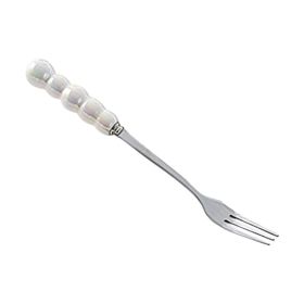 Light Luxury Ceramic Pearl Handle Knife Fork And Spoon Creative Stainless Steel Tableware (Option: Colorful Small Fork)