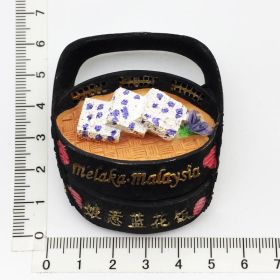 Food Tourism Commemorative Decorative Crafts Painted Magnetic Refridgerator Magnets (Option: Malaysian Bride Rice)