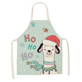 Cartoon Alpaca Cactus Cotton Linen Apron (Option: Style6-55x68cm)